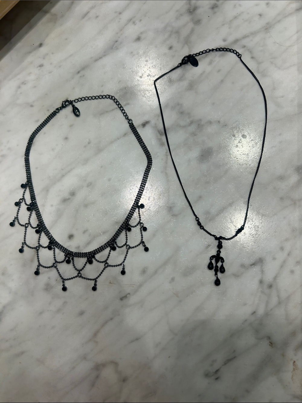 GUESS || Vintage Black Beaded Necklaces